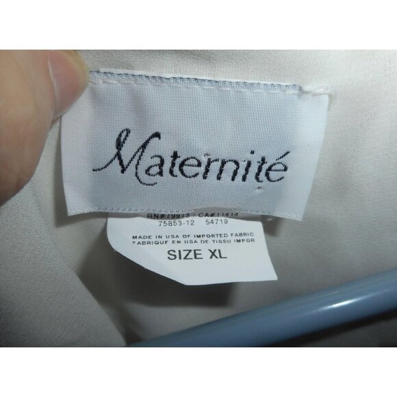 Sleeveless Maternite Cream Green Floral  XL Dress - Picture 4 of 4